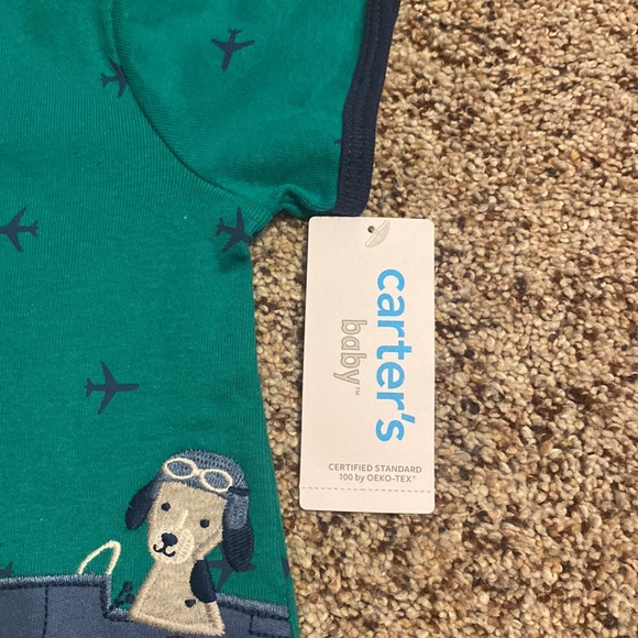 🧡 2/$15🧡 NWT Carter’s Baby Romper 🐶✈️ - Picture 5 of 6